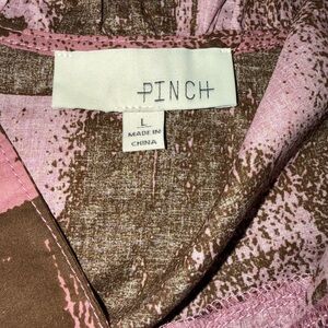 Pinch Pink and Brown Artistic Pattern Dress